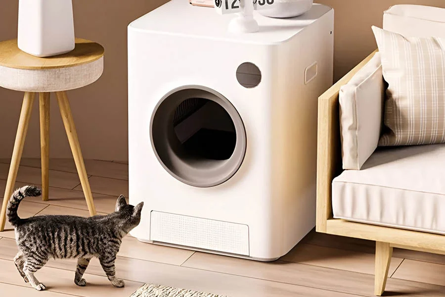 automatic self cleaning cat litter box